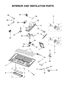 Interior And Ventilation Parts parts for Kitchenaid Microwave/Hood Combo KMHP519ESS4 from AppliancePartsPros.com