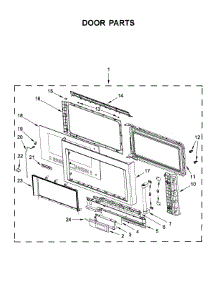 Door Parts parts for Kitchenaid Microwave/Hood Combo KMHP519ESS4 from AppliancePartsPros.com