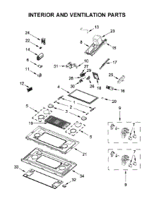 Interior And Ventilation Parts parts for Jenn-Air Microwave/Hood Combo JMV9196CB5 from AppliancePartsPros.com