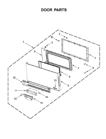 Door Parts parts for Jenn-Air Microwave/Hood Combo JMV9196CS5 from AppliancePartsPros.com
