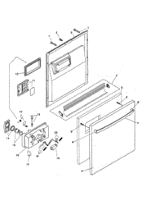 Door Assy parts for Bosch Dishwasher SHU9952UC/12 from AppliancePartsPros.com