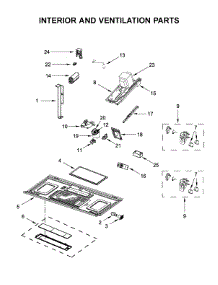 Interior And Ventilation Parts parts for Kitchenaid Microwave/Hood Combo KMHS120EWH8 from AppliancePartsPros.com