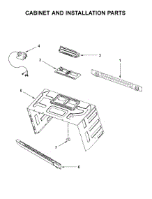 Cabinet And Installation Parts parts for Kitchenaid Microwave/Hood Combo KMHS120EWH8 from AppliancePartsPros.com