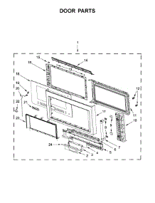 Door Parts parts for Kitchenaid Microwave/Hood Combo YKMHP519ES2 from AppliancePartsPros.com