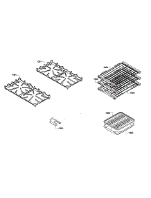 Grates / Shelfs parts for Thermador Range PRD364EDPG-01 from AppliancePartsPros.com