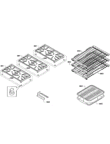 Grates / Shelfs parts for Thermador Range PRD366GHU/05 from AppliancePartsPros.com