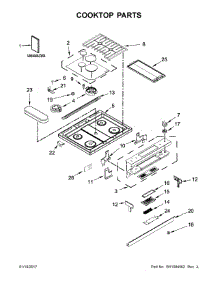 Cooktop Parts parts for Jenn-Air Range JDS1450DP1 from AppliancePartsPros.com