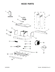 Hood Parts parts for Kitchenaid Range Hood KVWB600HBS0 from AppliancePartsPros.com
