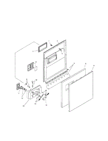 Door Assembly parts for Bosch Dishwasher SHU3136UC/12 / FD 8105 from AppliancePartsPros.com