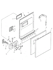 Door Assy parts for Bosch Dishwasher SHU3302UC/11 from AppliancePartsPros.com