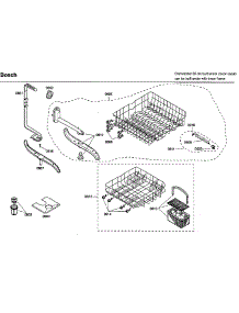 Baskets parts for Bosch Dishwasher SHU3307UC/14 from AppliancePartsPros.com