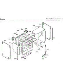 Cabinet parts for Bosch Dishwasher SHU3307UC/14 from AppliancePartsPros.com