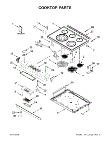 Cooktop Parts parts for Jenn-Air Electric Range JES1450CFS2 from AppliancePartsPros.com