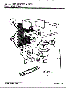 Unit Compartment & System parts for Magic Chef Refrigerator RT11H/E7T00 from AppliancePartsPros.com