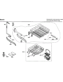 Baskets parts for Bosch Dishwasher SHU3322UC/14 from AppliancePartsPros.com