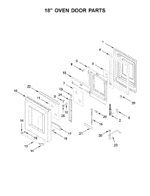18" Oven Door Parts parts for Kitchenaid Range KDRS483VBK01 from AppliancePartsPros.com