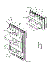 Doors parts for Hot Point Top-Mount Refrigerator HTR16BBEJLCC from AppliancePartsPros.com