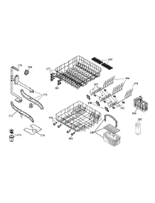 Rack Assy parts for Bosch Dishwasher SHU5302UC/11 from AppliancePartsPros.com