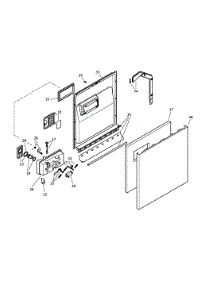 Door Assy parts for Bosch Dishwasher SHU5302UC/11 from AppliancePartsPros.com