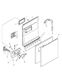 Door Assy parts for Bosch Dishwasher SHU5306UC/06 from AppliancePartsPros.com