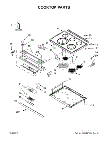 Cooktop Parts parts for Jenn-Air Electric Range JES1450DS1 from AppliancePartsPros.com