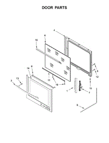 Door Parts parts for Jenn-Air Electric Range JES1450DS1 from AppliancePartsPros.com