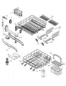 Racks parts for Bosch Dishwasher SHU5306UC/06 from AppliancePartsPros.com