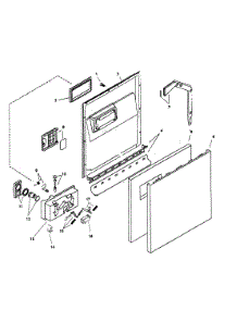 Door Assy parts for Bosch Dishwasher SHU5306UC/11 from AppliancePartsPros.com