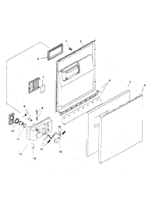 Door Assy parts for Bosch Dishwasher SHU5307UC/12 from AppliancePartsPros.com