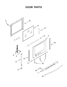 Door Parts parts for Kitchenaid Electric Range KFEG500EWH3 from AppliancePartsPros.com