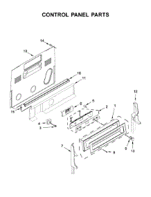 Control Panel Parts parts for Kitchenaid Electric Range KFEG500EWH3 from AppliancePartsPros.com