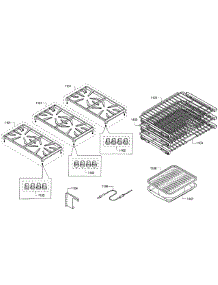 Grates / Shelfs parts for Thermador Gas Range PRG366JG/03 from AppliancePartsPros.com
