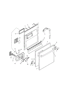 Door Assembly parts for Bosch Dishwasher SHU9916UC/06 / FD 7908-8002 from AppliancePartsPros.com