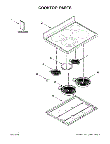Cooktop Parts parts for Kitchenaid Electric Range KFED500EWH03 from AppliancePartsPros.com