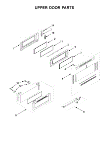 Upper Door Parts parts for Kitchenaid Electric Range KFED500EWH03 from AppliancePartsPros.com