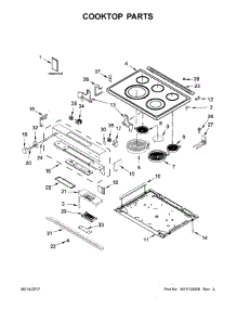Cooktop Parts parts for Kitchenaid Electric Range YKSEB900EWH2 from AppliancePartsPros.com
