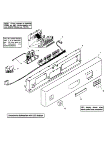 Fascia Panel parts for Bosch Dishwasher SHU33A02UC/14 from AppliancePartsPros.com