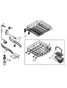 Racks parts for Bosch Dishwasher SHU33A02UC/14 from AppliancePartsPros.com