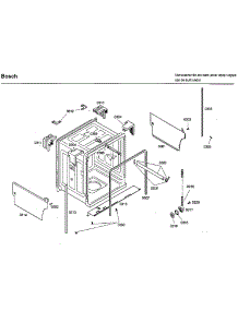 Frame parts for Bosch Dishwasher SHU33A06UC/38 from AppliancePartsPros.com