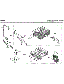 Rack parts for Bosch Dishwasher SHU33A06UC/38 from AppliancePartsPros.com