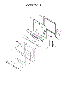 Door Parts parts for Kitchenaid Electric Range KSEG950ESS2 from AppliancePartsPros.com