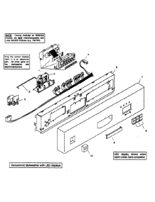 Fascia Panel parts for Bosch Dishwasher SHU33AC06UC/14 from AppliancePartsPros.com