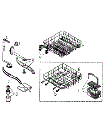 Racks parts for Bosch Dishwasher SHU33AC06UC/14 from AppliancePartsPros.com