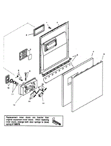 Door Assy parts for Bosch Dishwasher SHU33AC06UC/14 from AppliancePartsPros.com