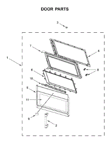 Door Parts parts for Maytag Microwave/Hood Combo MMV4206FB3 from AppliancePartsPros.com