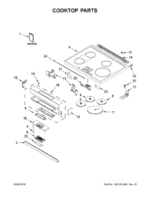 Cooktop Parts parts for Kitchenaid Electric Range KSIB900ESS2 from AppliancePartsPros.com