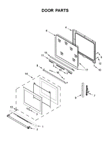 Door Parts parts for Kitchenaid Electric Range KSIB900ESS2 from AppliancePartsPros.com