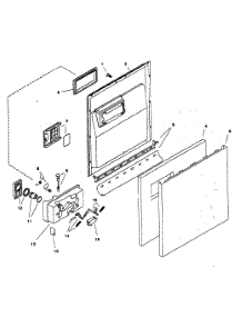 Door Assy parts for Bosch Dishwasher SHU6802UC/12 from AppliancePartsPros.com