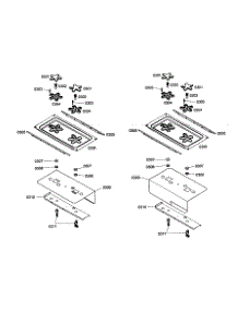 Burners parts for Thermador Gas Range PRL364ELG02 from AppliancePartsPros.com