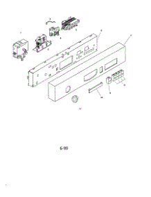 Fascia Panel parts for Bosch Dishwasher SHU4022UC/06 from AppliancePartsPros.com